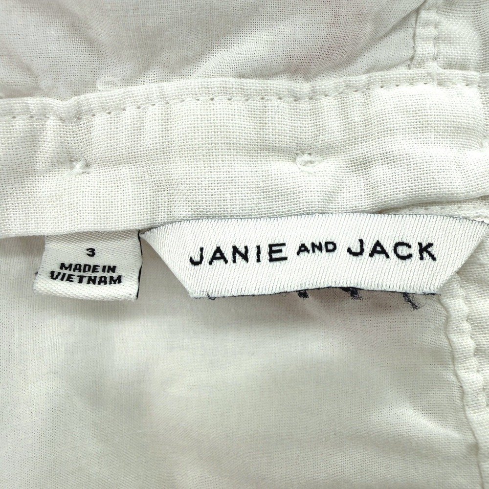 Janie and Jack Girls White Pink Embroidered Flamingo Dress Size 3 Summer Cotton‎ - Picture 3 of 7
